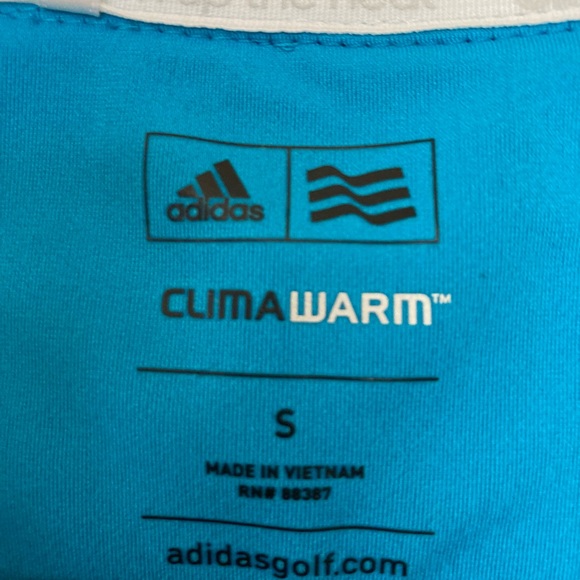 Adidas • ClimaWarm Golf  1/4 zip Aqua Color Sweater - Picture 3 of 6